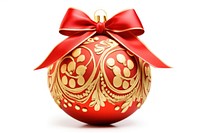 Christmas ball christmas gold bow. AI generated Image by rawpixel.