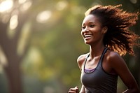 Running smiling athlete smile. AI generated Image by rawpixel.