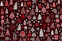 Christmas doodle pattern backgrounds line. AI generated Image by rawpixel.
