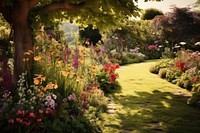 Garden landscape outdoors woodland. AI generated Image by rawpixel.