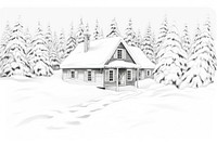 Winter house architecture building. AI generated Image by rawpixel.