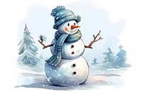 Winter snowman white representation. AI generated Image by rawpixel.
