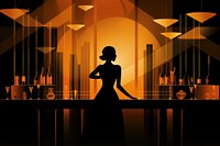 Bar silhouette adult art. AI generated Image by rawpixel.