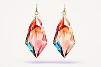 Earrings jewelry white background accessories. AI generated Image by rawpixel.