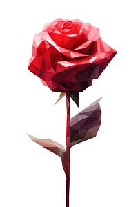 Rose origami flower plant. AI generated Image by rawpixel.