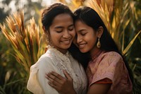 Lgbt hugging portrait adult. AI generated Image by rawpixel.