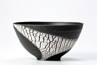 Rice bowl black vase white background. AI generated Image by rawpixel.
