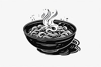 Simple black and white ramen bowl astronomy beverage. AI generated Image by rawpixel.