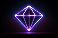 Diamond light neon purple. AI generated Image by rawpixel.