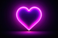 Heart purple light neon. 