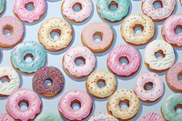 Donut pattern backgrounds dessert icing. AI generated Image by rawpixel.