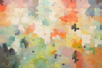 Jigsaw pattern backgrounds painting art. AI generated Image by rawpixel.
