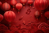 Chinese red lanterns backgrounds architecture celebration. AI generated Image by rawpixel.