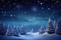 A beautiful Merry Christmas scene landscape night snow. AI generated Image by rawpixel.