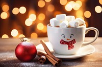 Marshmallow coffee cup christmas. AI generated Image by rawpixel.