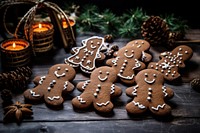 Gingerbreads biscuit cookie food. AI generated Image by rawpixel.