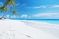 Sand beach outdoors tropical horizon. AI generated Image by rawpixel.