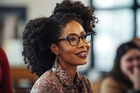 Black woman glasses adult individuality. AI generated Image by rawpixel.