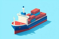 Simple cargo ship isolated watercraft vehicle boat. AI generated Image by rawpixel.