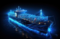 Ship vehicle boat blue. AI generated Image by rawpixel.
