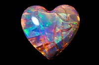 Heart shaped opal gemstone jewelry accessories. AI generated Image by rawpixel.
