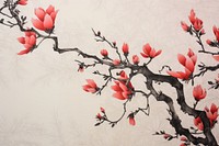Magnolia blossom bouquet flower plant art. AI generated Image by rawpixel.