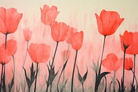 Wild tulips backgrounds painting blossom. AI generated Image by rawpixel.