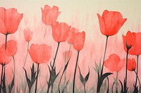 Wild tulips backgrounds painting blossom. 