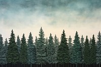 Snowy pine trees backgrounds outdoors woodland. AI generated Image by rawpixel.