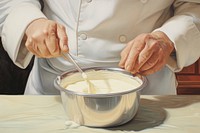 Chef making yogurt adult midsection medication. AI generated Image by rawpixel.