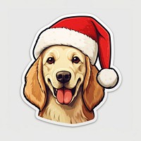 Dog wearing santa hat mammal animal pet. AI generated Image by rawpixel.