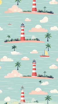 Lighthouse backgrounds outdoors pattern. AI generated Image by rawpixel.
