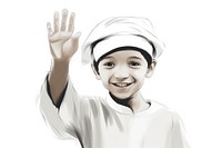Muslim boy sketch portrait drawing. AI generated Image by rawpixel.