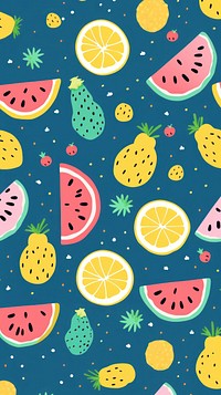 Pattern watermelon pineapple fruit. AI generated Image by rawpixel.