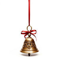 Christmas hand bell white background celebration decoration. AI generated Image by rawpixel.