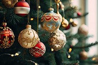 Christmas tree ornament illuminated celebration. AI generated Image by rawpixel.