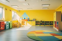 Daycare room kindergarten furniture chair. AI generated Image by rawpixel.