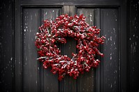 Christmas wreath plant door wood. AI generated Image by rawpixel.