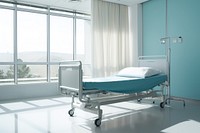 Hospital bed architecture stretcher furniture. AI generated Image by rawpixel.