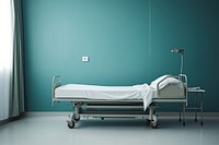 Hospital bed architecture stretcher furniture. AI generated Image by rawpixel.