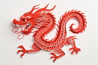Chinese dragon craft red representation. AI generated Image by rawpixel.