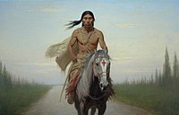 Native american wonam painting art animal. AI generated Image by rawpixel.