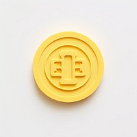 Chinese Coin yellow coin logo. AI generated Image by rawpixel.