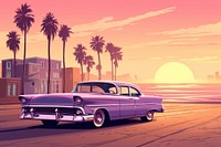 Venice beach car outdoors vehicle. AI generated Image by rawpixel.