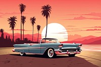 Venice beach car outdoors vehicle. AI generated Image by rawpixel.