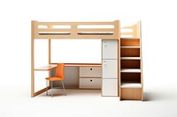 Contemporary loft bed furniture chair desk. AI generated Image by rawpixel.