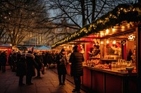 City christmas holiday market. AI generated Image by rawpixel.