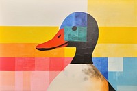 Simple duck art painting animal. AI generated Image by rawpixel.
