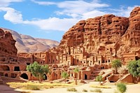 Landscape landmark petra day. AI generated Image by rawpixel.