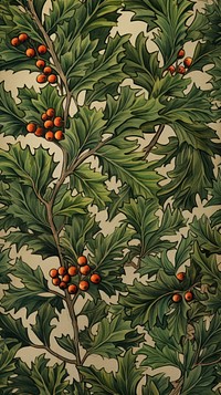 Sprig holly pattern art backgrounds plant. AI generated Image by rawpixel.